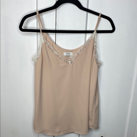 Babaton Aritzia Beige Lace Trim Camisole Top adjustable straps - small - Picture 1 of 6
